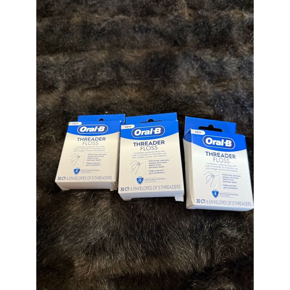 Oral-B Glide - Threader Floss 30 Single-Use Packets 3 boxes oral care